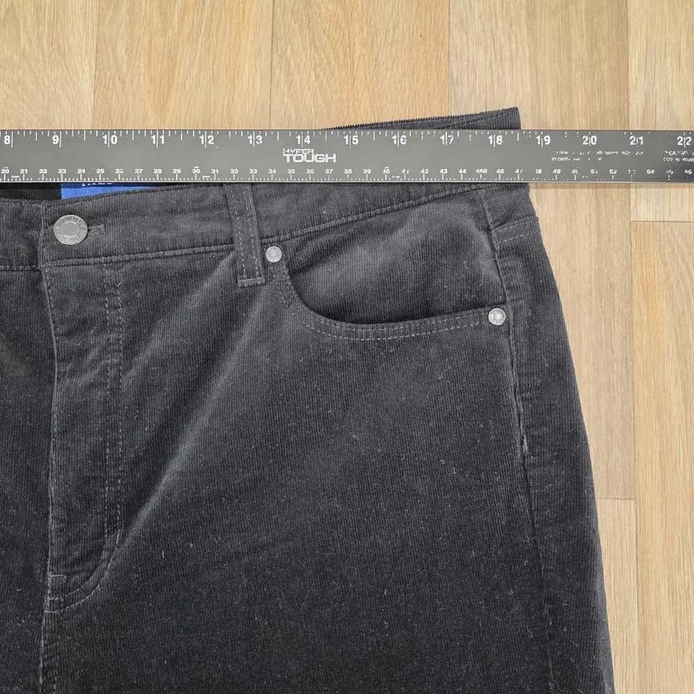 Talbots‎ Women's Size 14 Corduroy Pants High-Waist Straight-Leg Black Casual